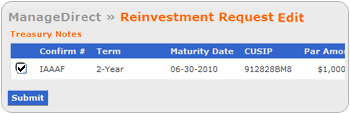Screen segment for BuyDirect with Zero-Percent C of I marked as the maturity destination.