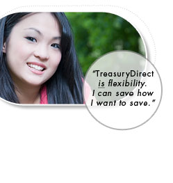 TreasuryDirect is flexibility. I can save how I want to save.