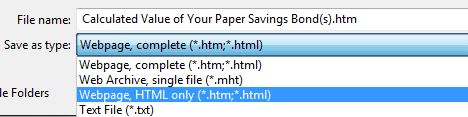 Make sure you select 'Web Page Only, HTML' as the file type