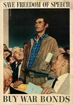 Norman Rockwell's Freedom of Speech painting